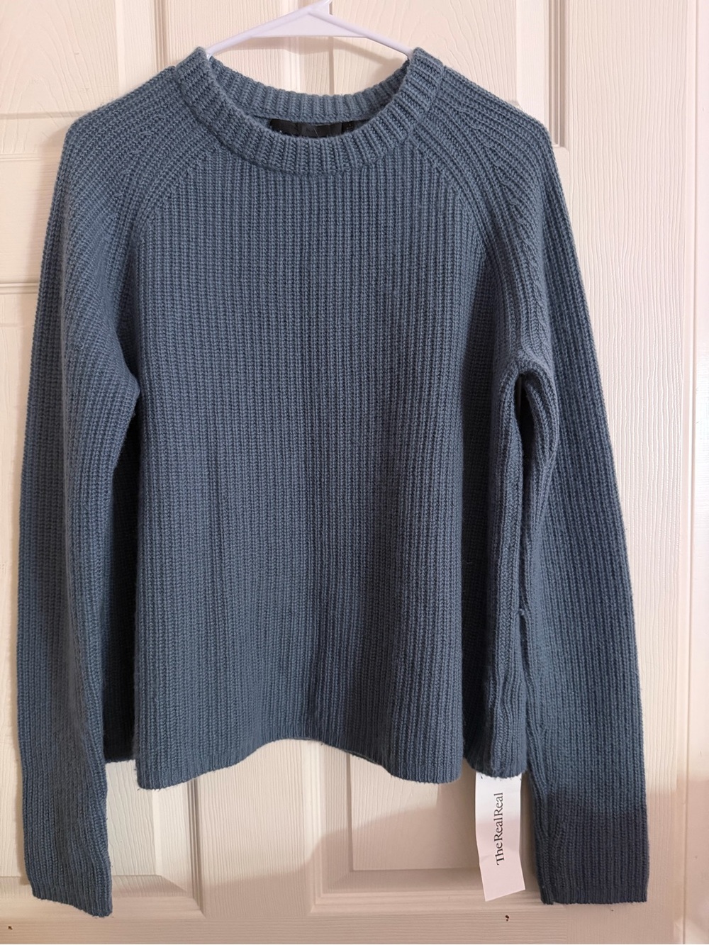 Jenni Kayne 100% Cashmere Crew Neck Sweater Sz Large RESALE FROM THEREALREAL